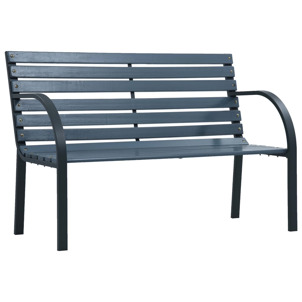 vidaXL Patio Bench 47.2" Gray Wood