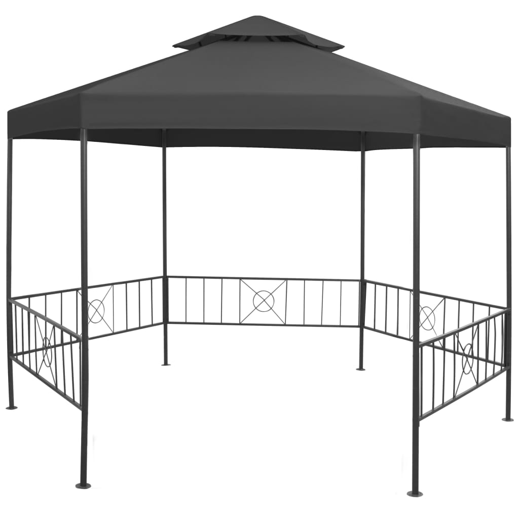 vidaXL Garden Gazebo 10.6'x9'x8.7' Anthracite