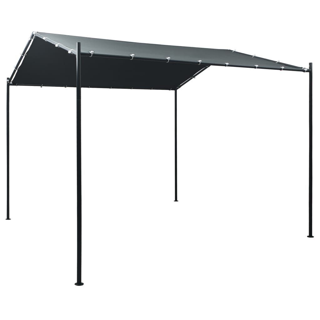 vidaXL Gazebo Pavilion Tent Canopy 9.8ft x9.8ft Steel Anthracite