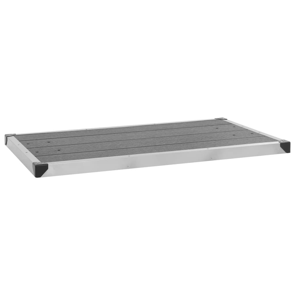 vidaXL Outdoor Shower Tray WPC Stainless Steel 43.3"x24.4" Gray