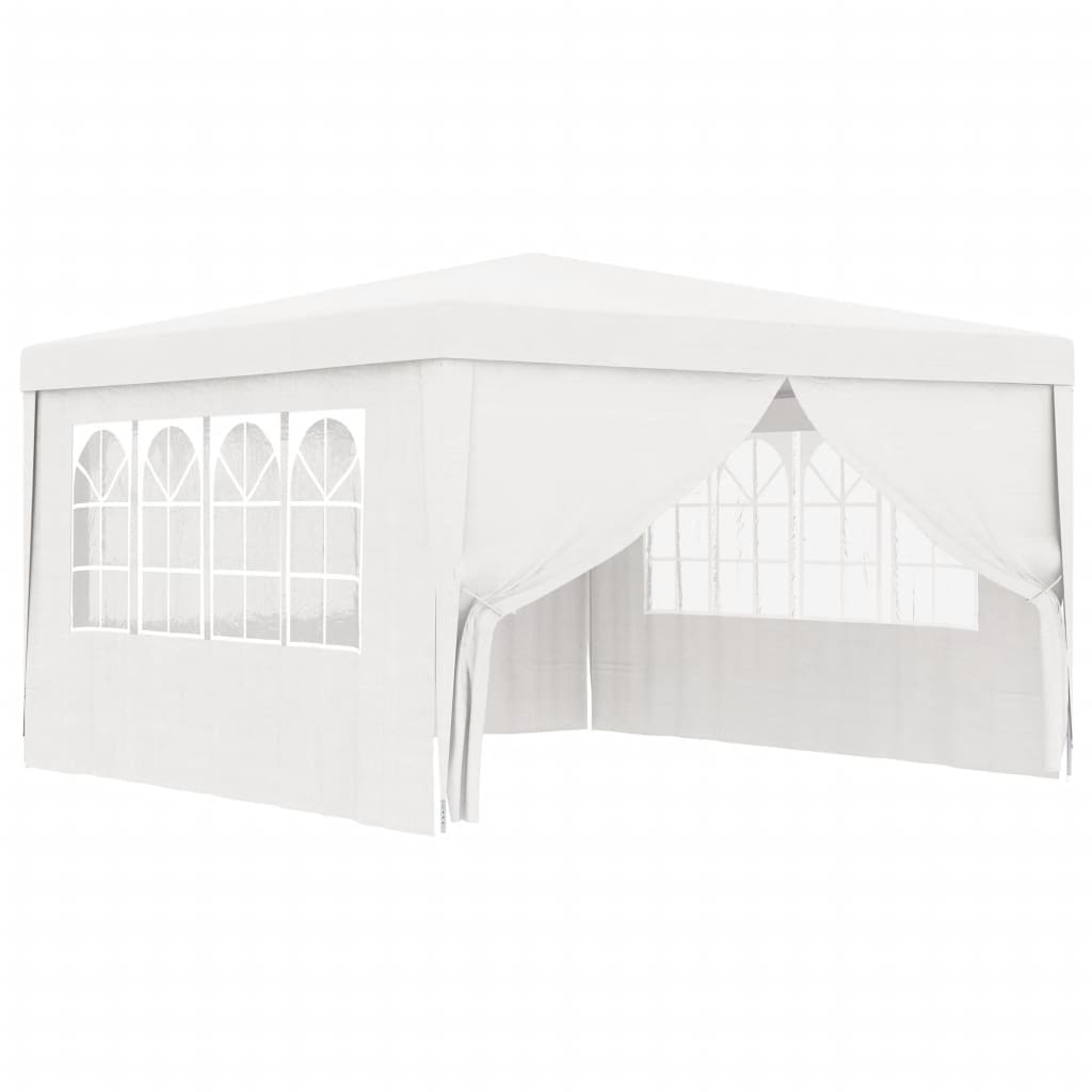 vidaXL Professional Party Tent with Side Walls 13.1'x13.1' White 90 g/m2