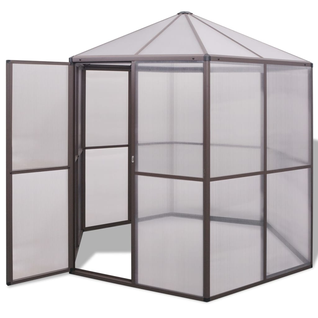 vidaXL Greenhouse Aluminium 94.5"x83"x91.3"