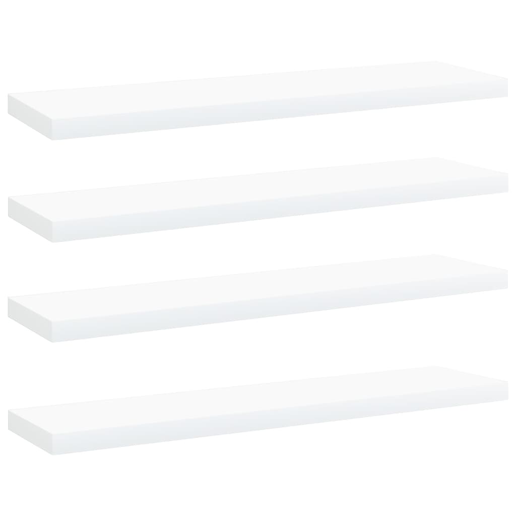 vidaXL Bookshelf Boards 4 pcs White 15.7"x3.9"x0.6" Chipboard