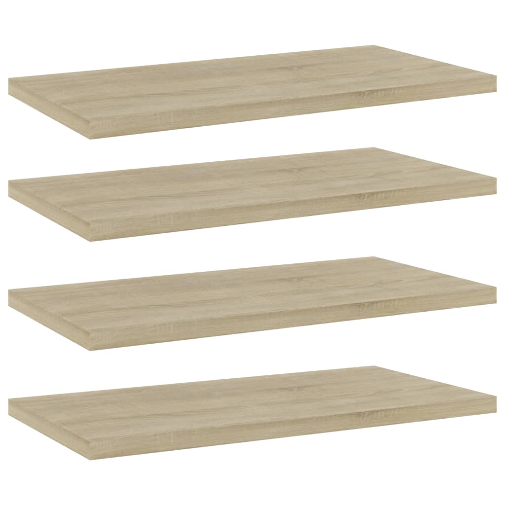 vidaXL Bookshelf Boards 4 pcs Sonoma Oak 15.7"x7.9"x0.6" Chipboard