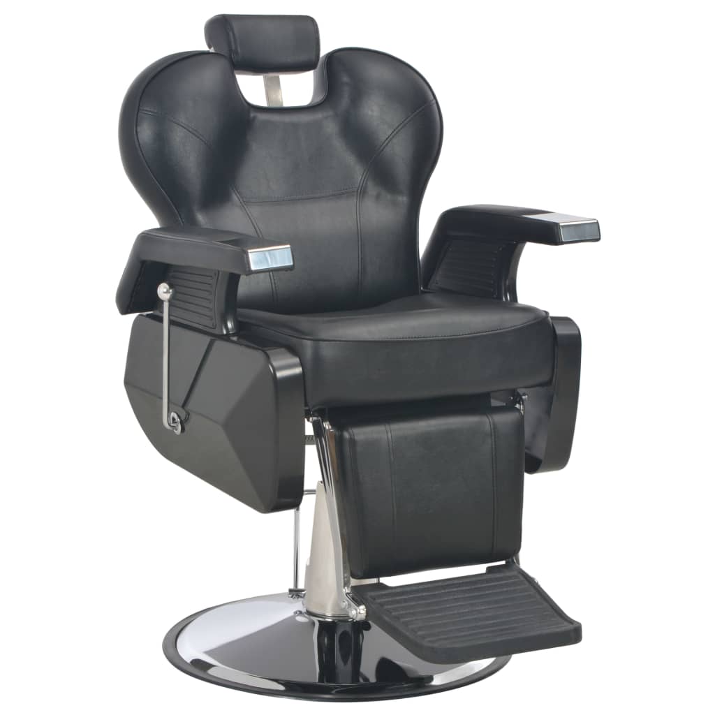 vidaXL Barber Chair Black 28.3"x26.8"x38.6" Faux Leather