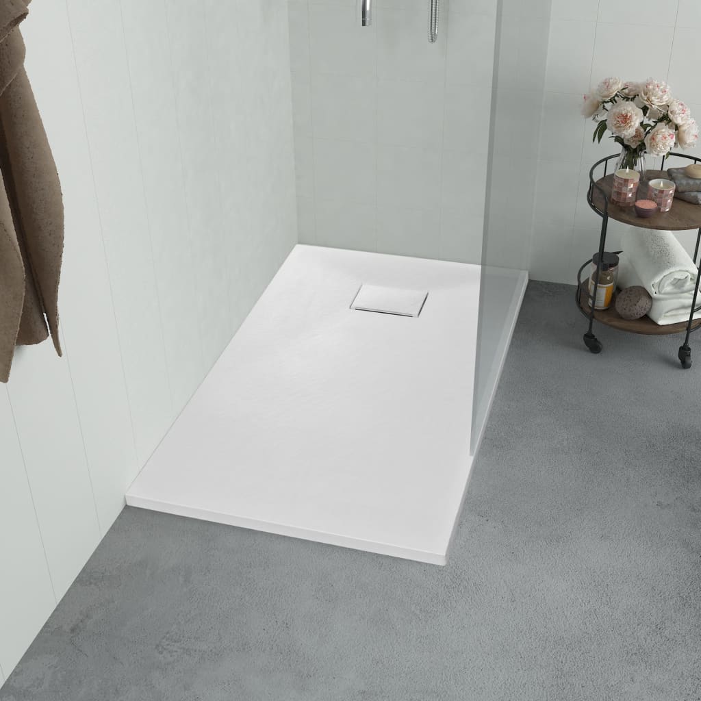 vidaXL Shower Base Tray SMC White 39.4"x31.5"