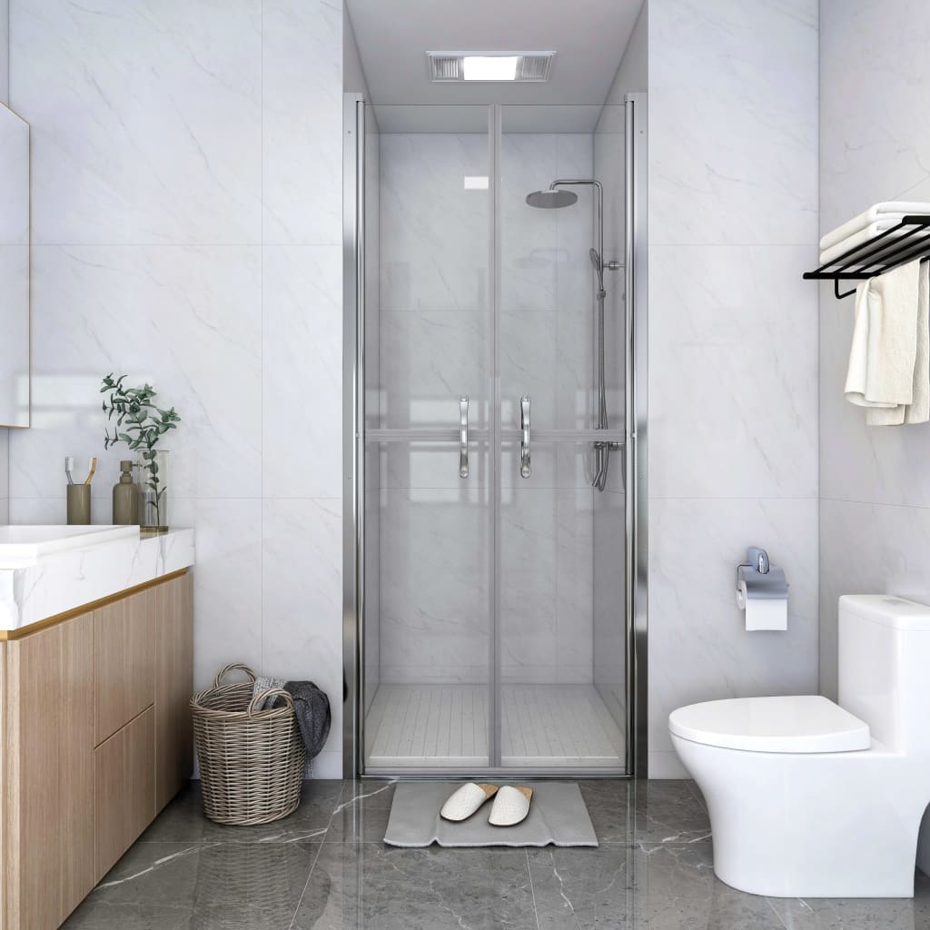 vidaXL Shower Door Clear ESG 31.9"x74.8"