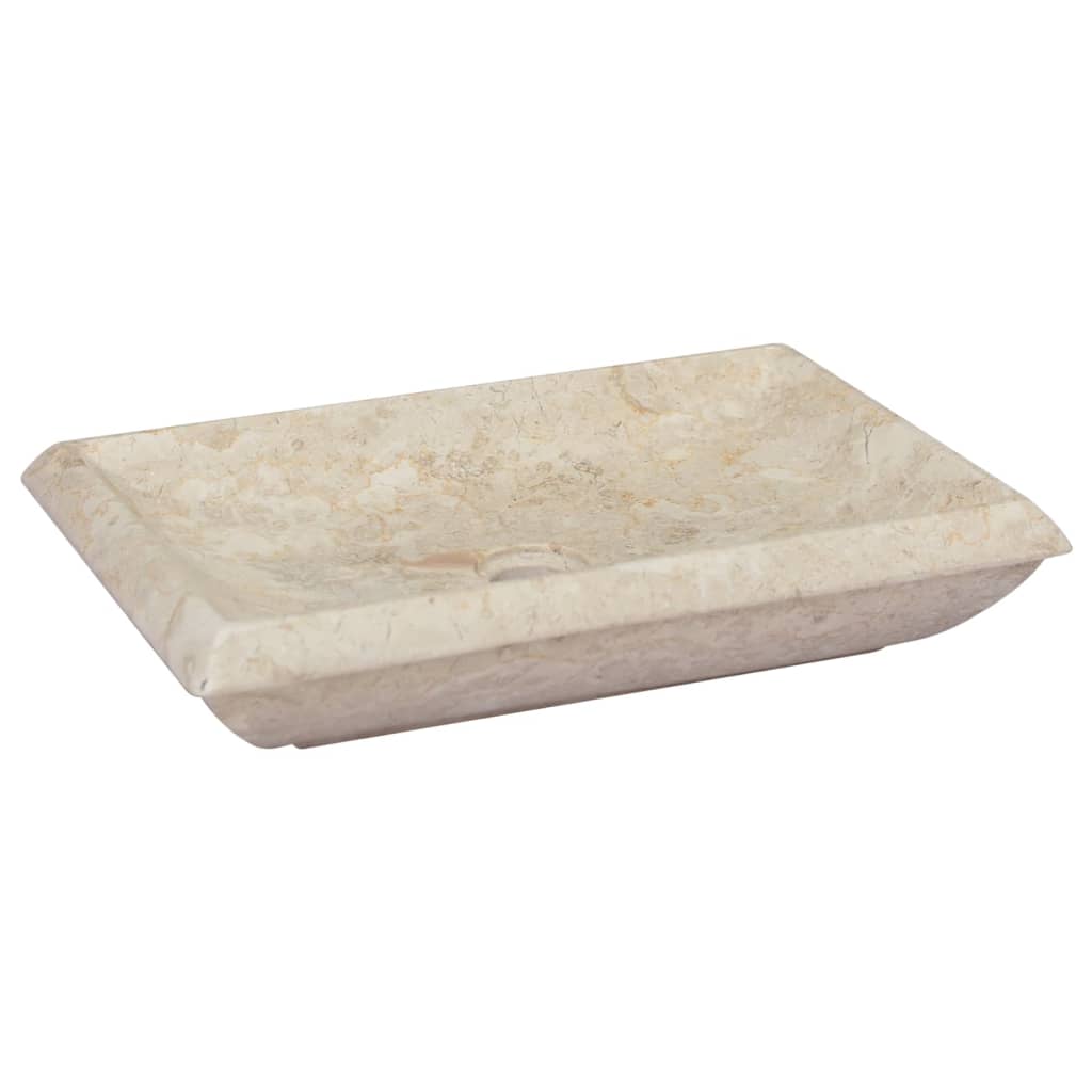 vidaXL Sink Cream 19.7"x13.8"x3.9" Marble