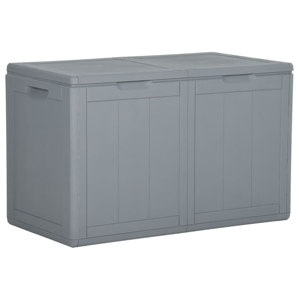 vidaXL Patio Storage Box 47.6 gal Gray PP Rattan