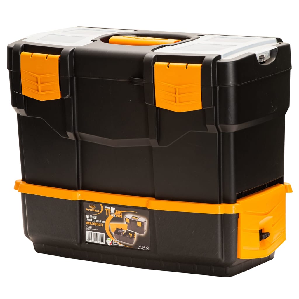 vidaXL Tool Box 16.5"x8.7"x13.4" PP