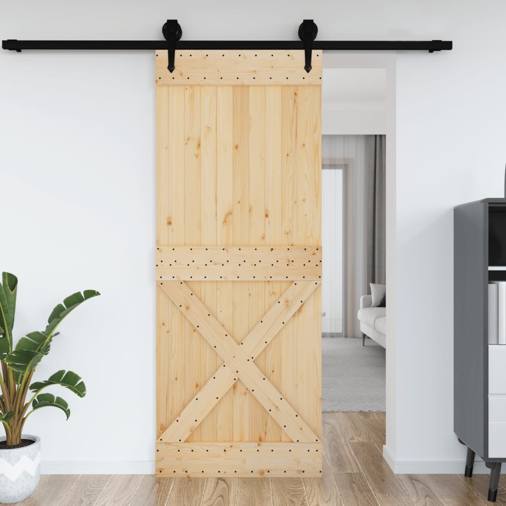 vidaXL Door NARVIK 35.4"x82.7" Solid Wood Pine