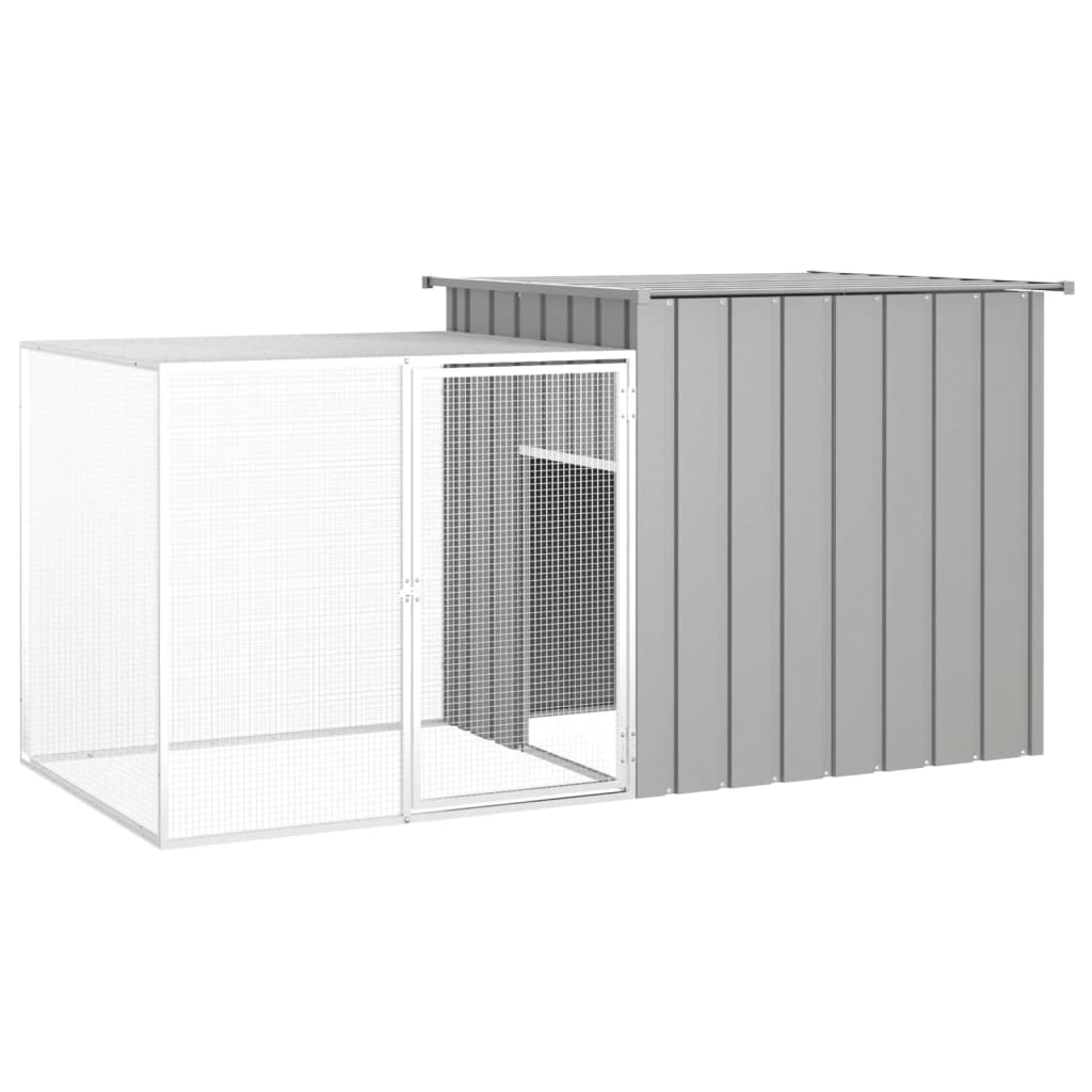 vidaXL Chicken Cage Gray 78.7"x35.8"x39.4" Galvanized Steel