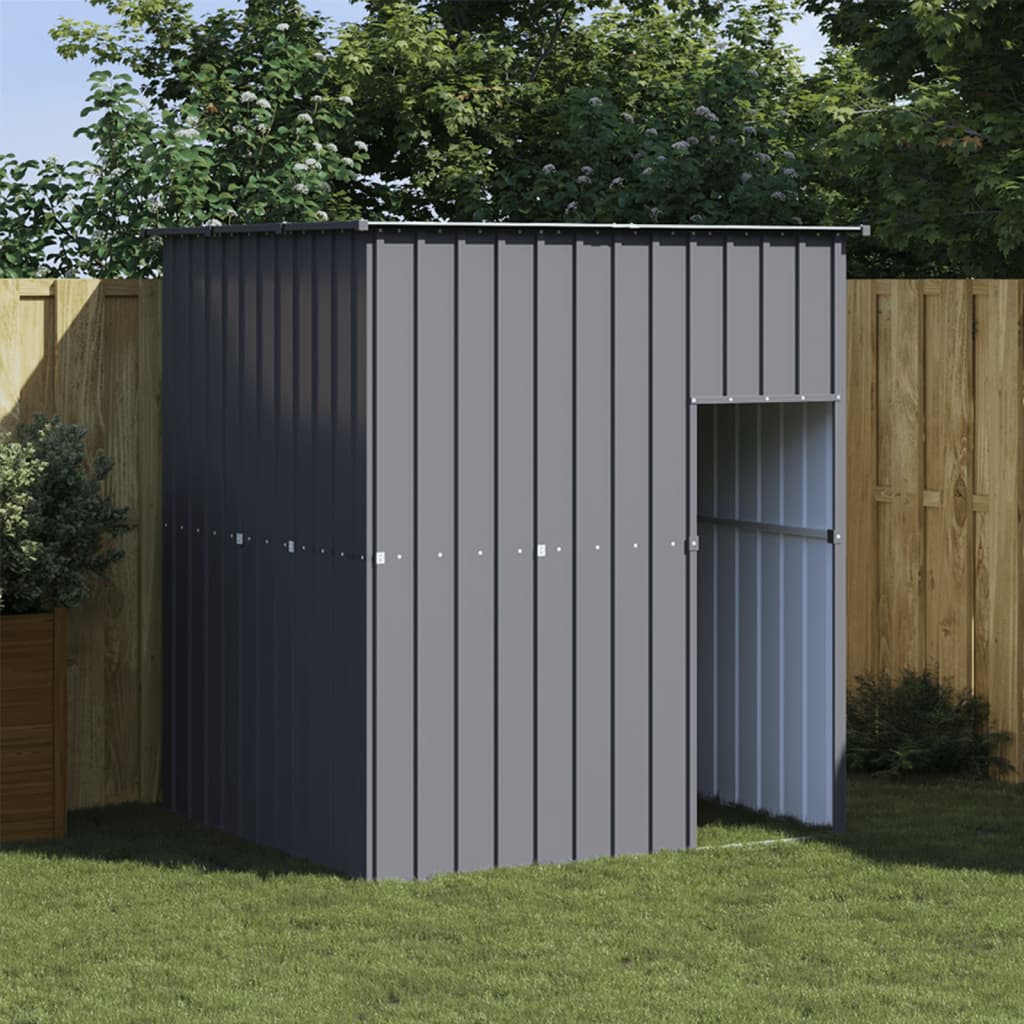 vidaXL Dog House with Roof Anthracite 65"x60.2"x71.3" Galvanized Steel