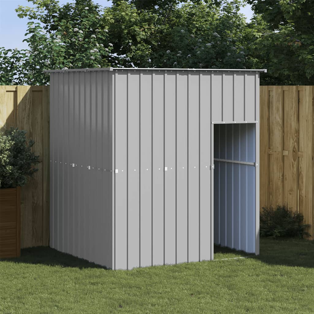 vidaXL Dog House with Roof Light Gray 65"x60.2"x71.3" Galvanized Steel