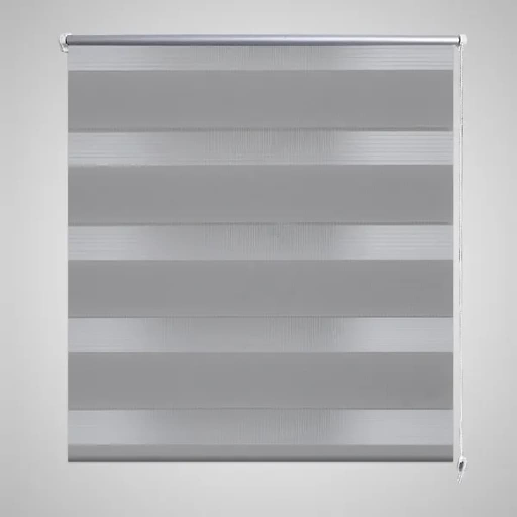 vidaXL Zebra Blind 35.4"x59.1" Gray