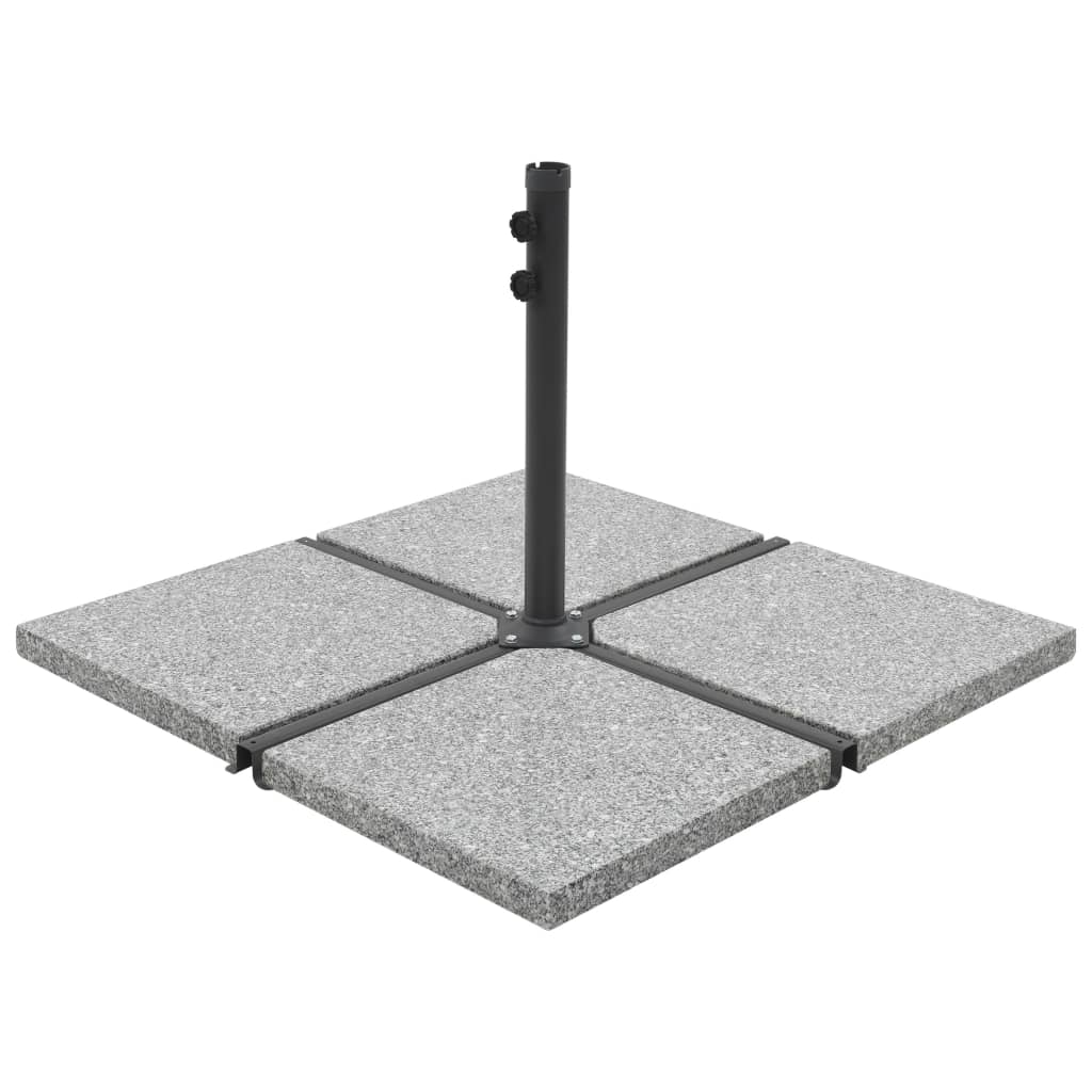 vidaXL Umbrella Weight Plates 4 pcs Gray Granite Square 220.5 lb