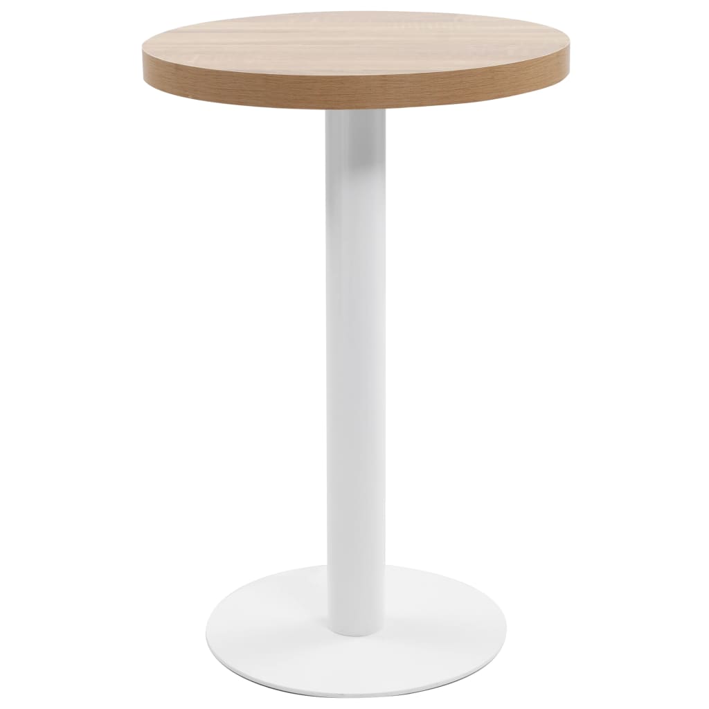 vidaXL Bistro Table Light Brown 19.7" MDF