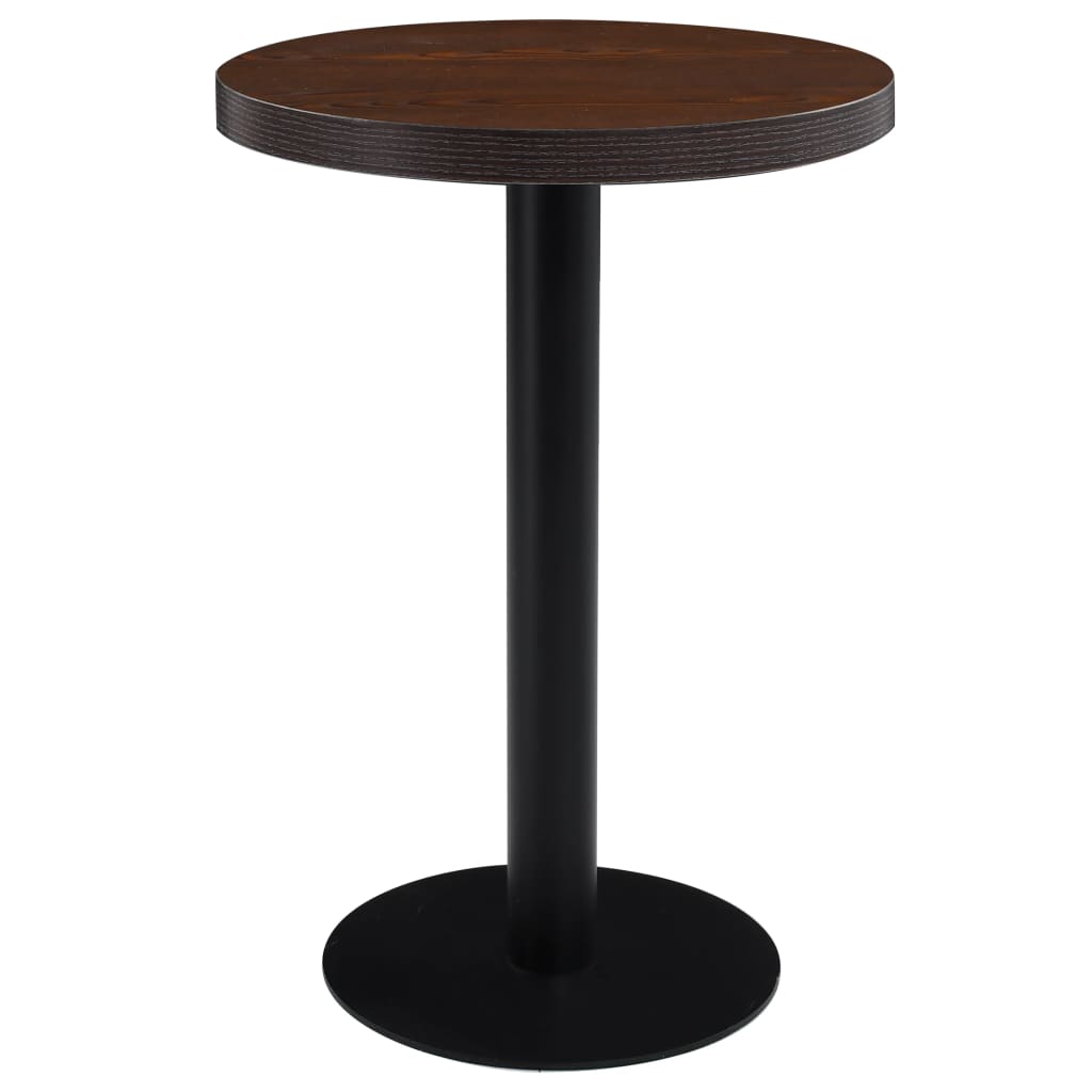 vidaXL Bistro Table Dark Brown 23.6" MDF