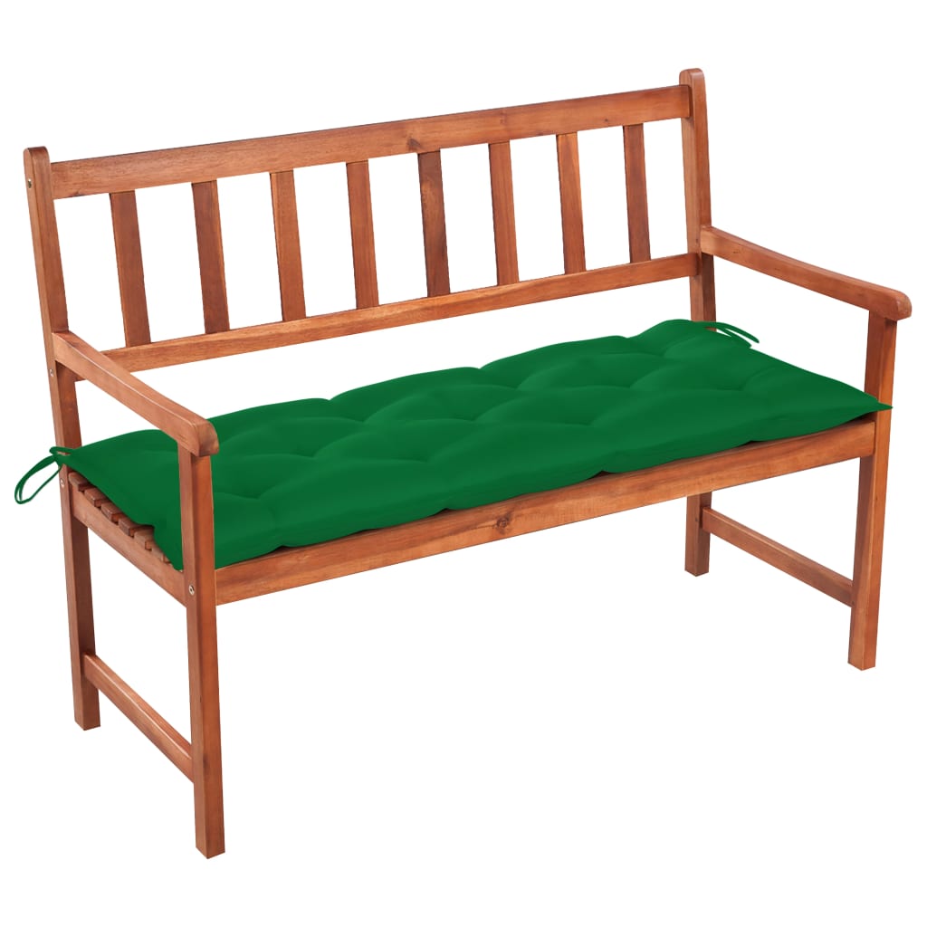 vidaXL Patio Bench with Cushion 47.2" Solid Acacia Wood