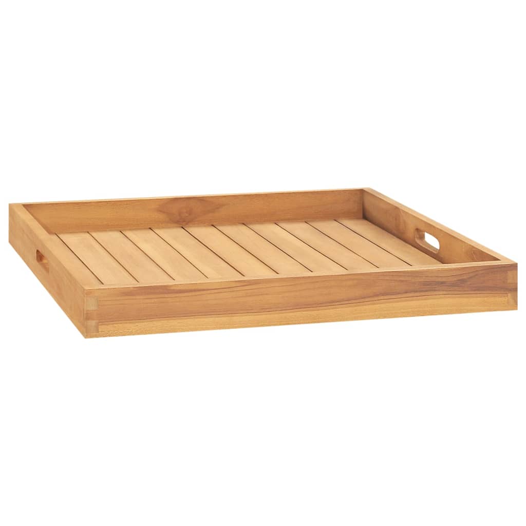 vidaXL Serving Tray 23.6"x23.6" Solid Wood Teak