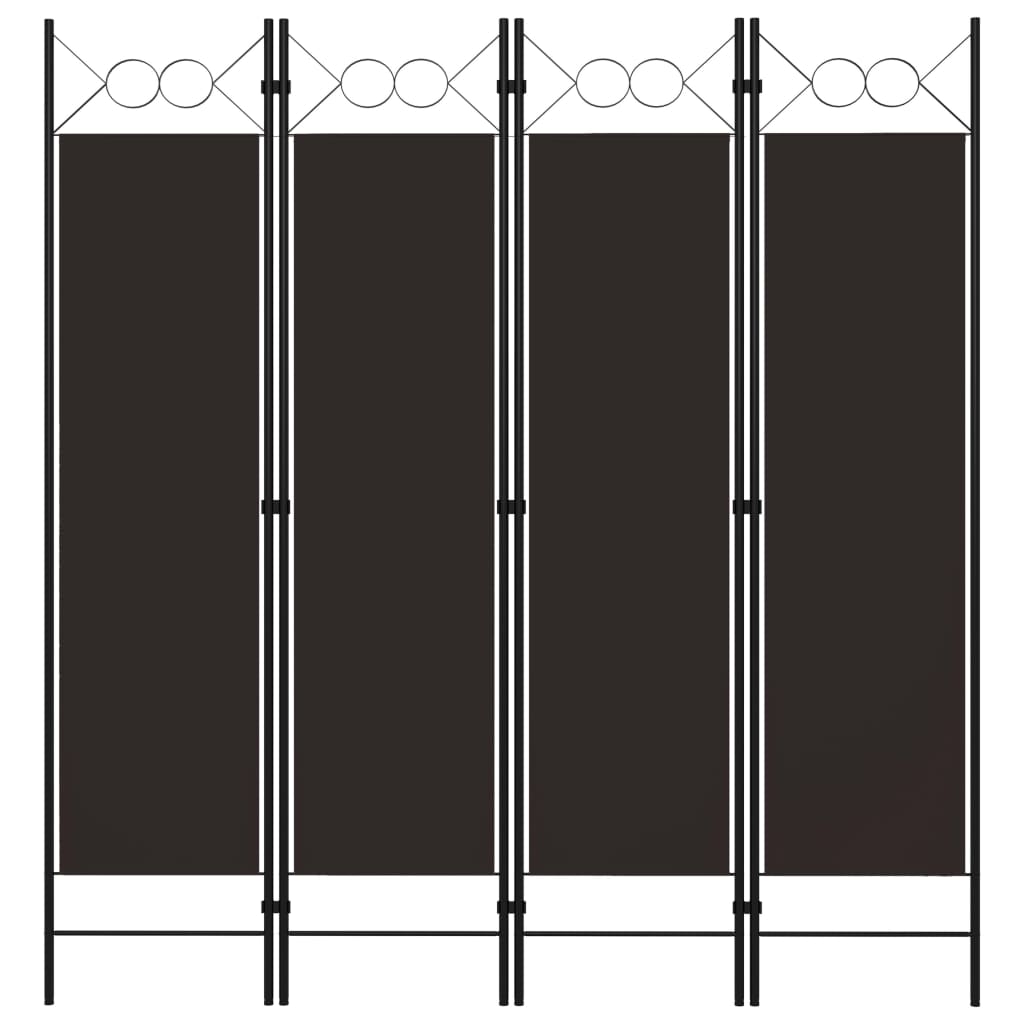 vidaXL 4-Panel Room Divider Brown 63"x70.9"