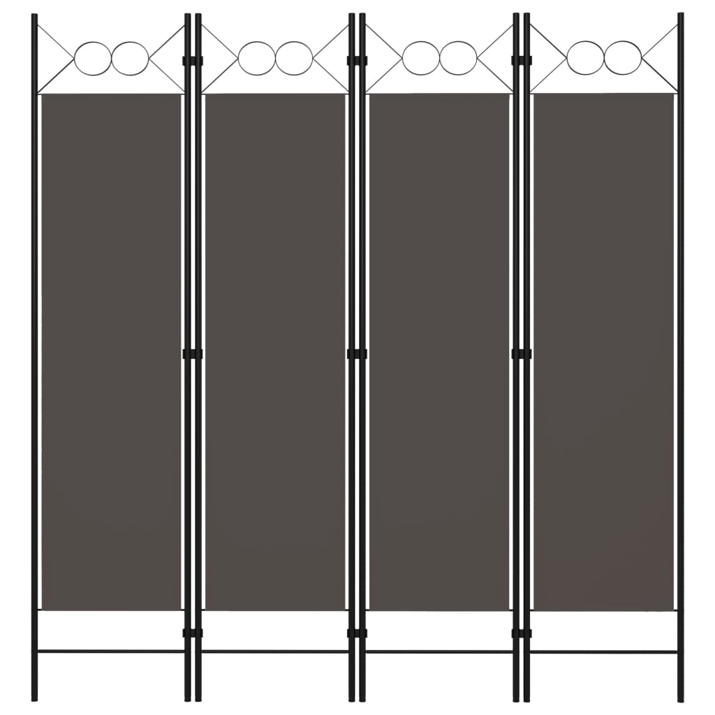 vidaXL 4-Panel Room Divider Anthracite 63"x70.9"