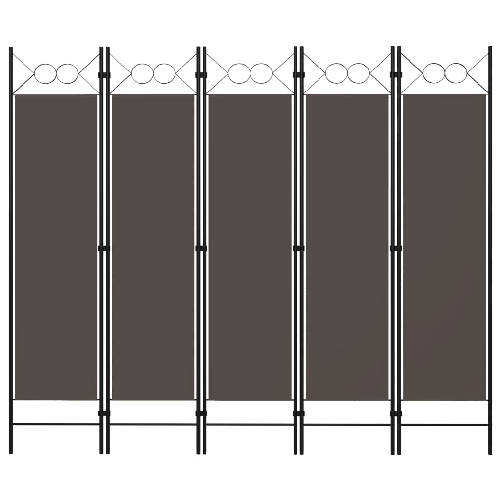 vidaXL 5-Panel Room Divider Anthracite 78.7"x70.9"