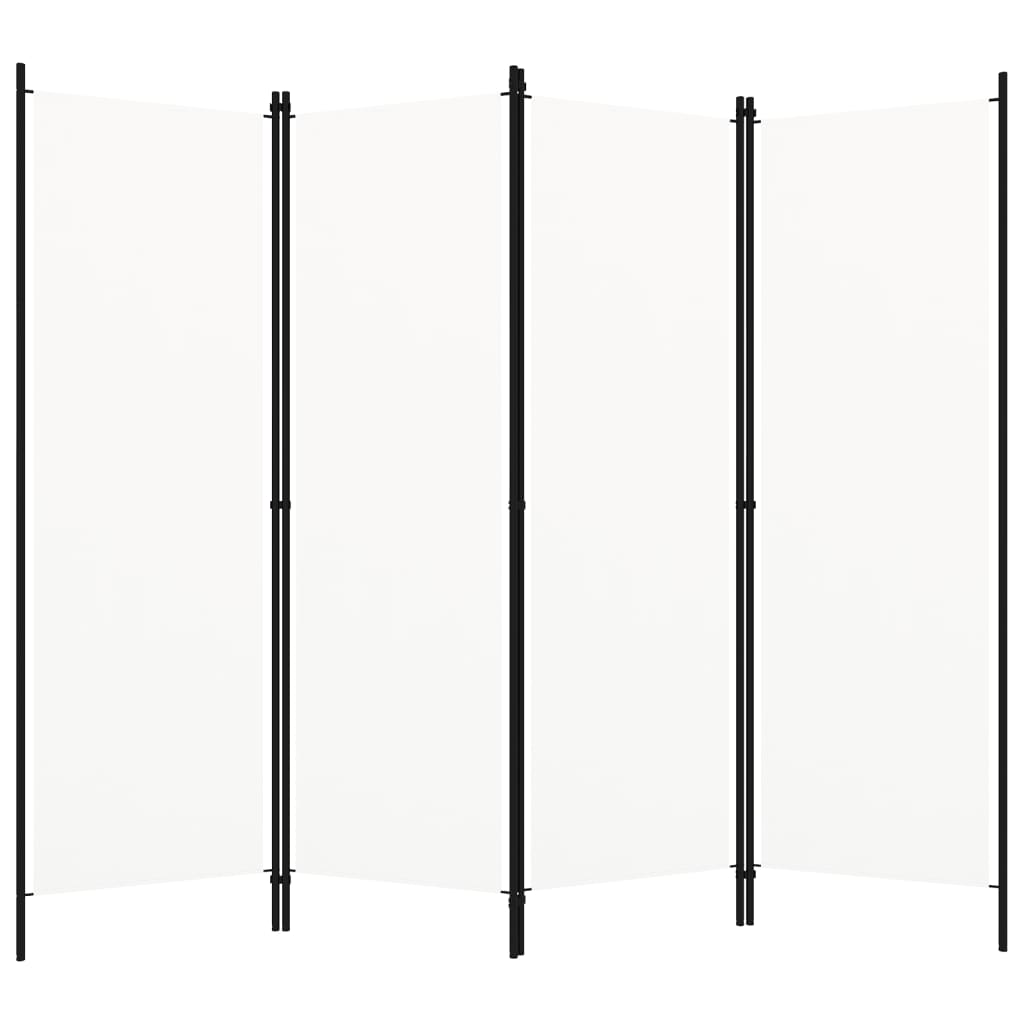 vidaXL 4-Panel Room Divider White 78.7"x70.9"