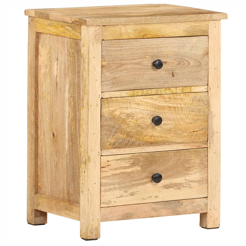 vidaXL Bedside Cabinet 17.7"x13.8"x23.6" Solid Mango Wood