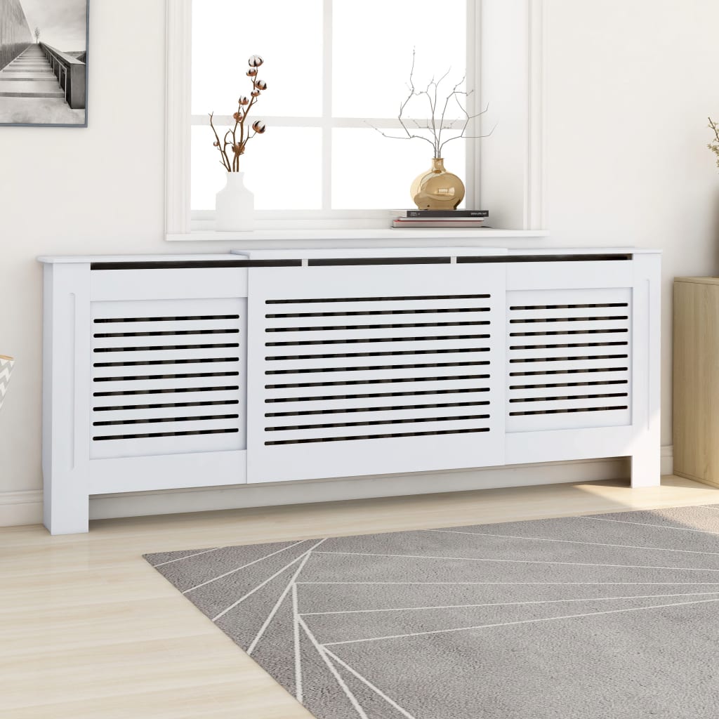 vidaXL MDF Radiator Cover White 80.7"