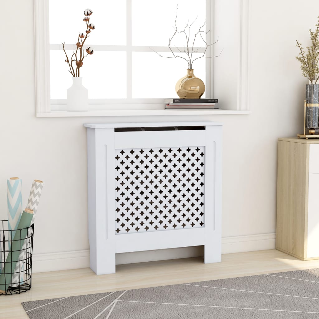 vidaXL MDF Radiator Cover White 30.7"