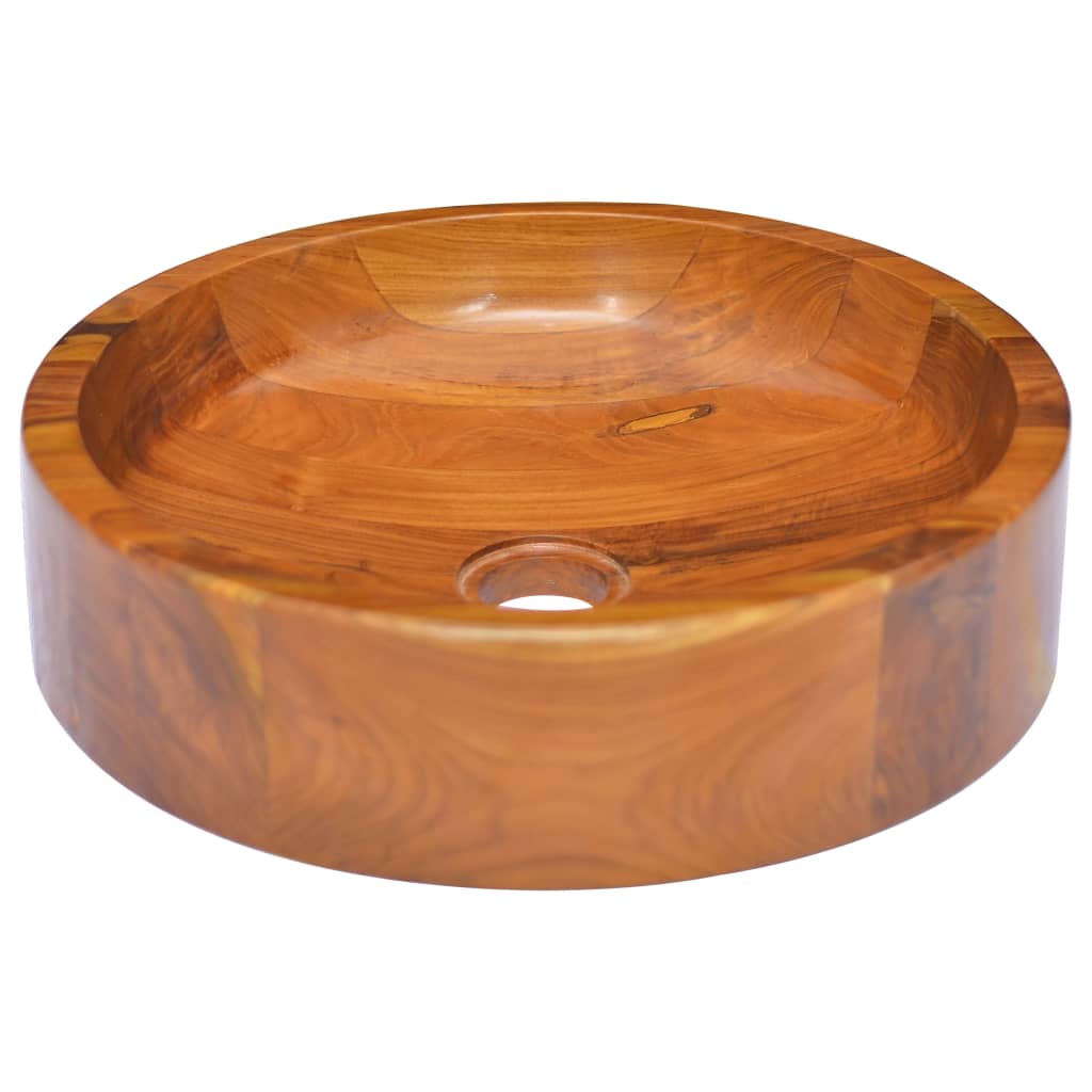 vidaXL Basin Solid Wood Teak i15.7"x3.9"