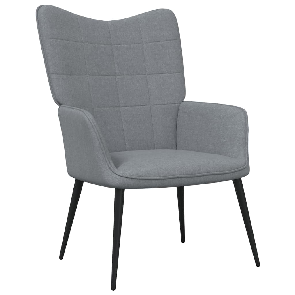 vidaXL Relaxing Chair Light Gray Fabric