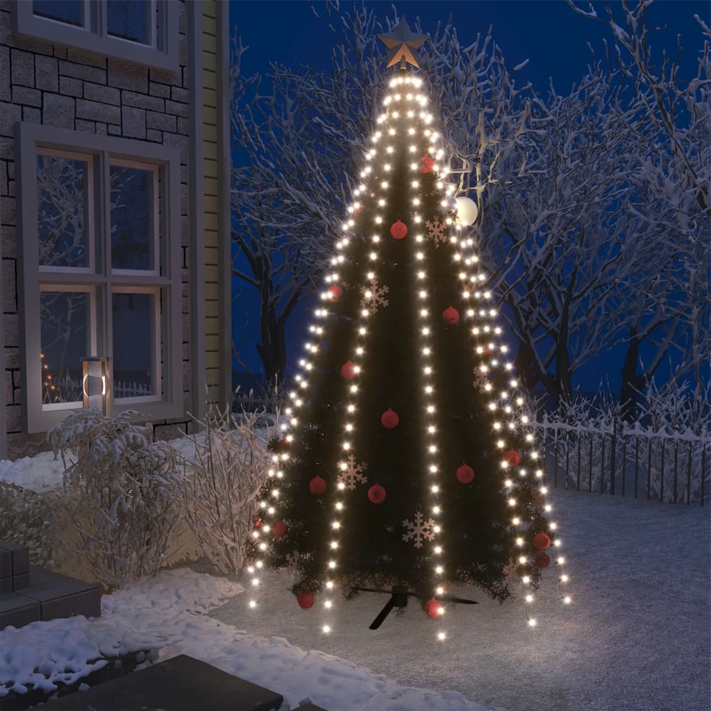 vidaXL Christmas Tree Net Lights with 250 LEDs Cold White 98.4"