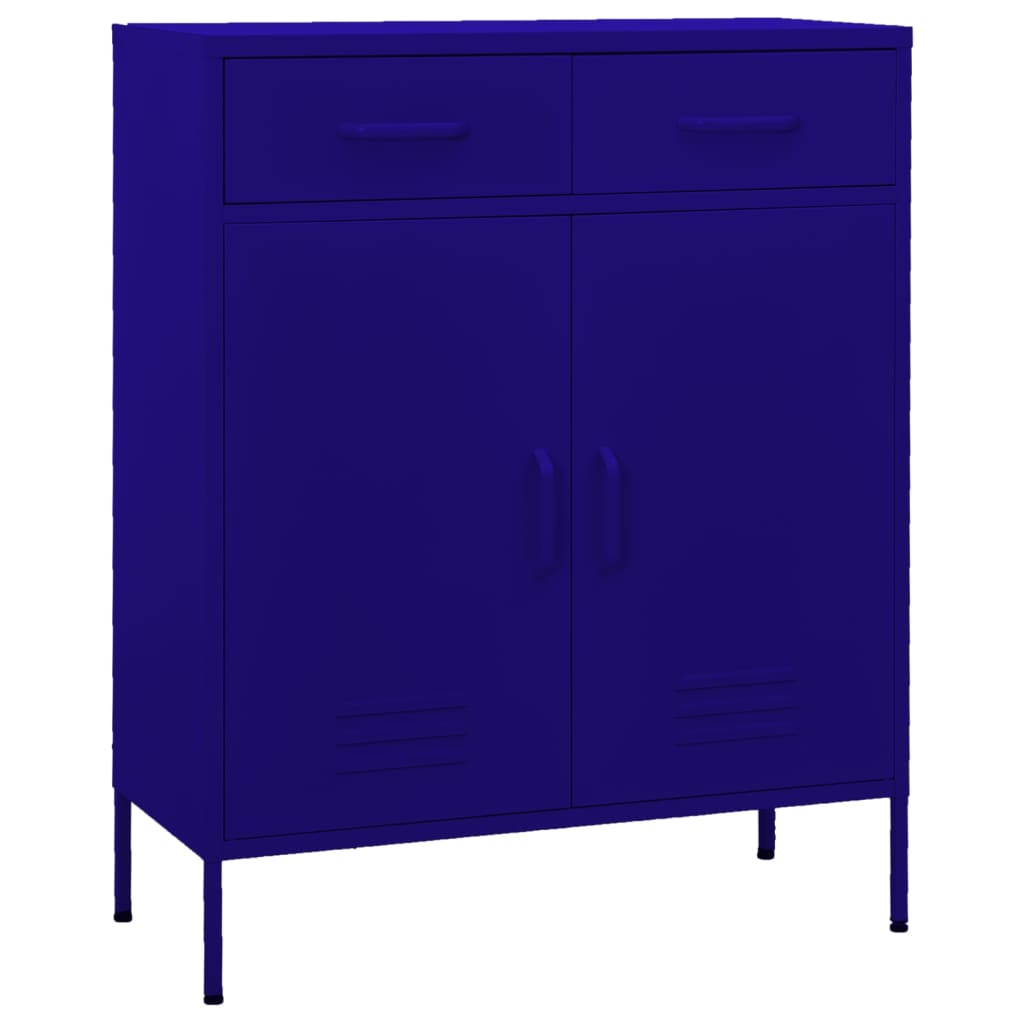 vidaXL Storage Cabinet Navy Blue 31.5"x13.8"x40" Steel