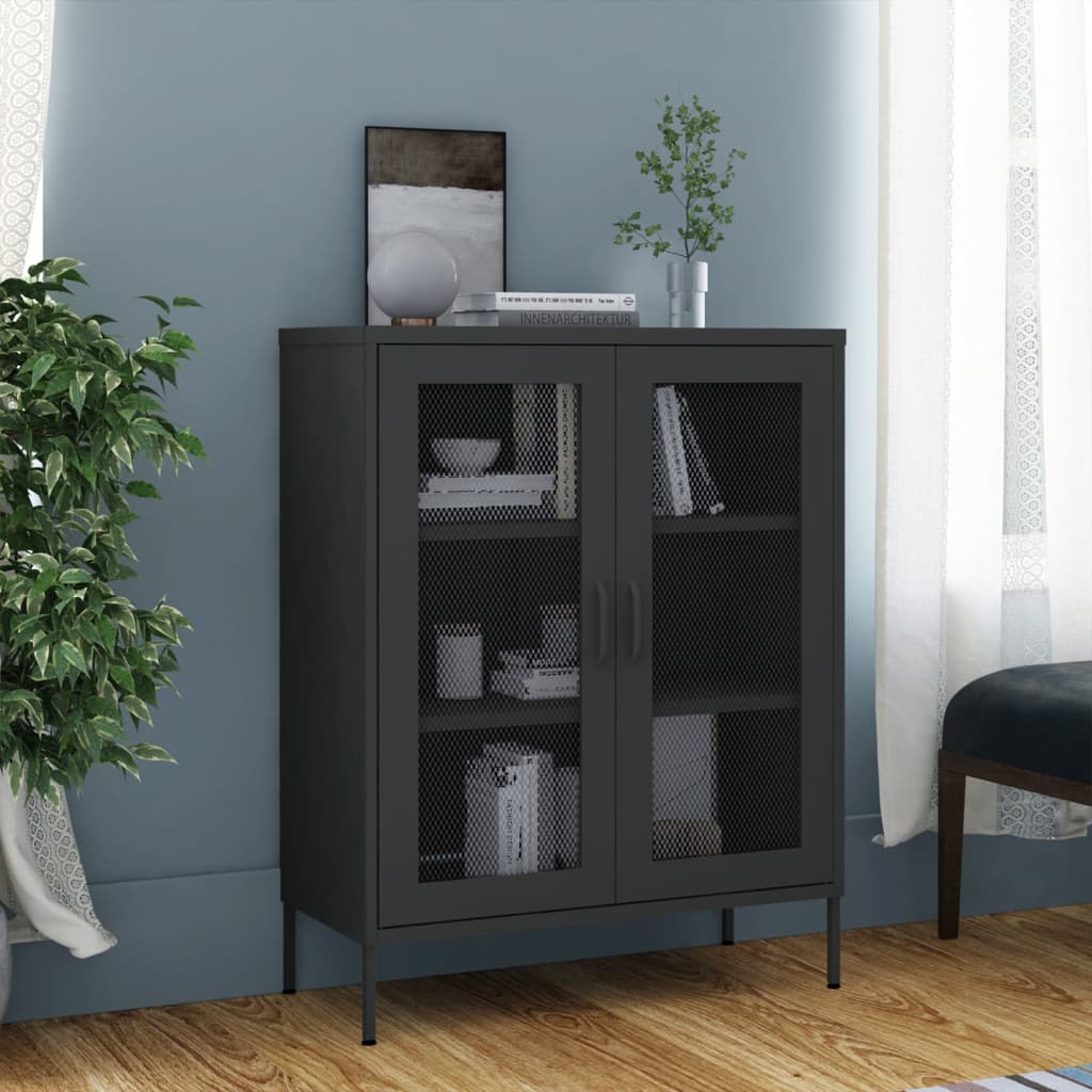 vidaXL Storage Cabinet Anthracite 31.5"x13.8"x40" Steel