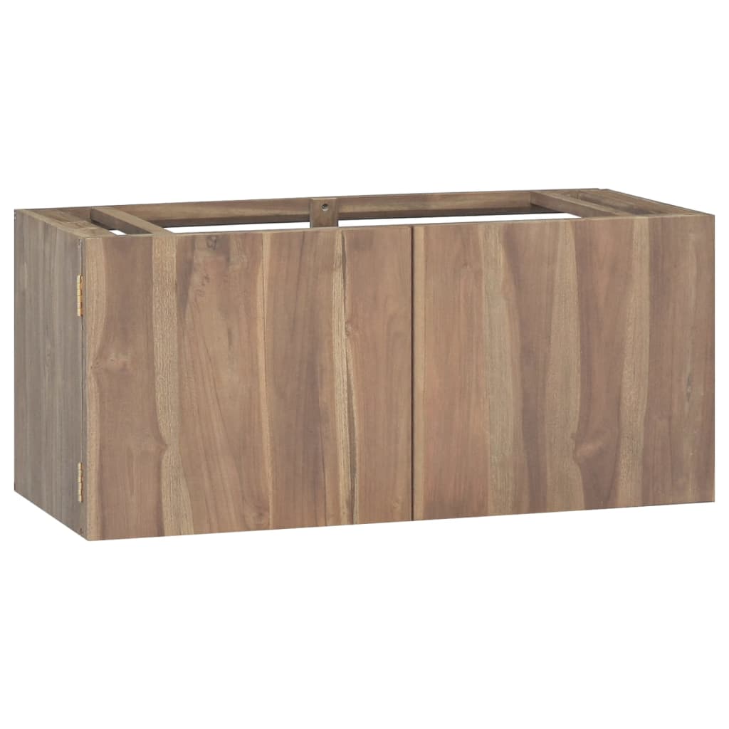vidaXL Wall-mounted Bathroom Cabinet 35.4"x15.4"x15.7" Solid Wood Teak