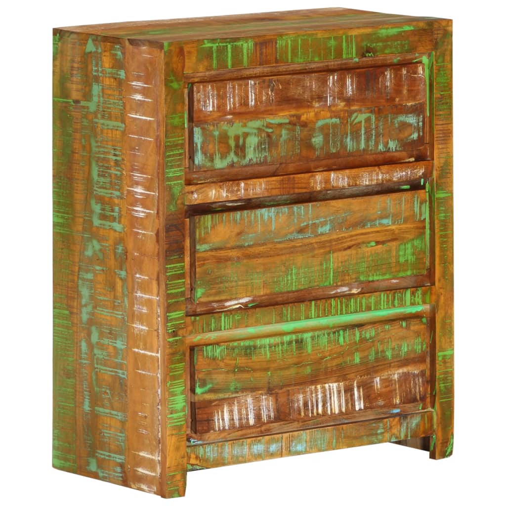 vidaXL Drawer Cabinet Multicolor 23.6"x13"x29.5" Solid Wood Reclaimed