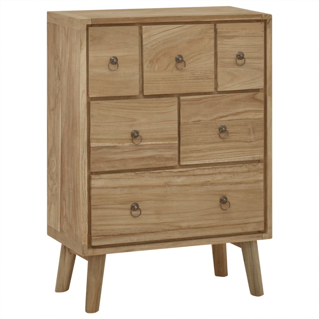 vidaXL Chest of Drawers 22"x11.8"x31.5" Solid Wood Teak