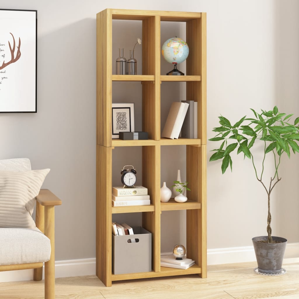 vidaXL Book Cabinet 27.6"x11.8"x70.9" Solid Wood Teak