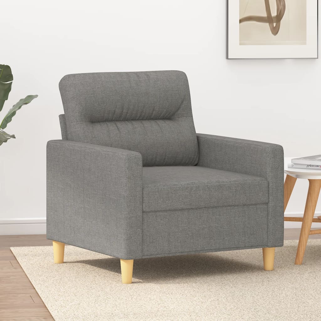 vidaXL Sofa Chair Dark Gray 23.6" Fabric