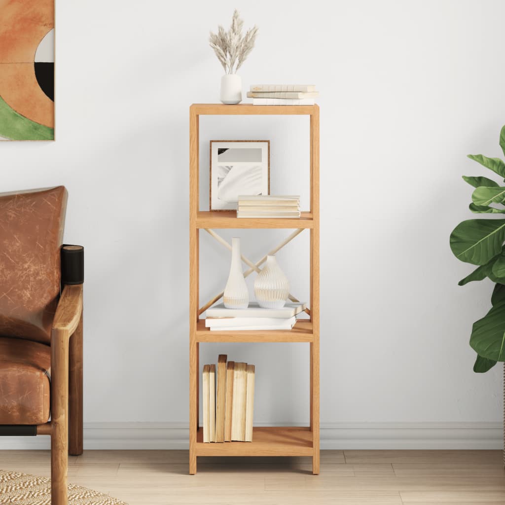 vidaXL 4-Tier Shelf 15.7"x11.8"x44.1" Solid Wood Oak