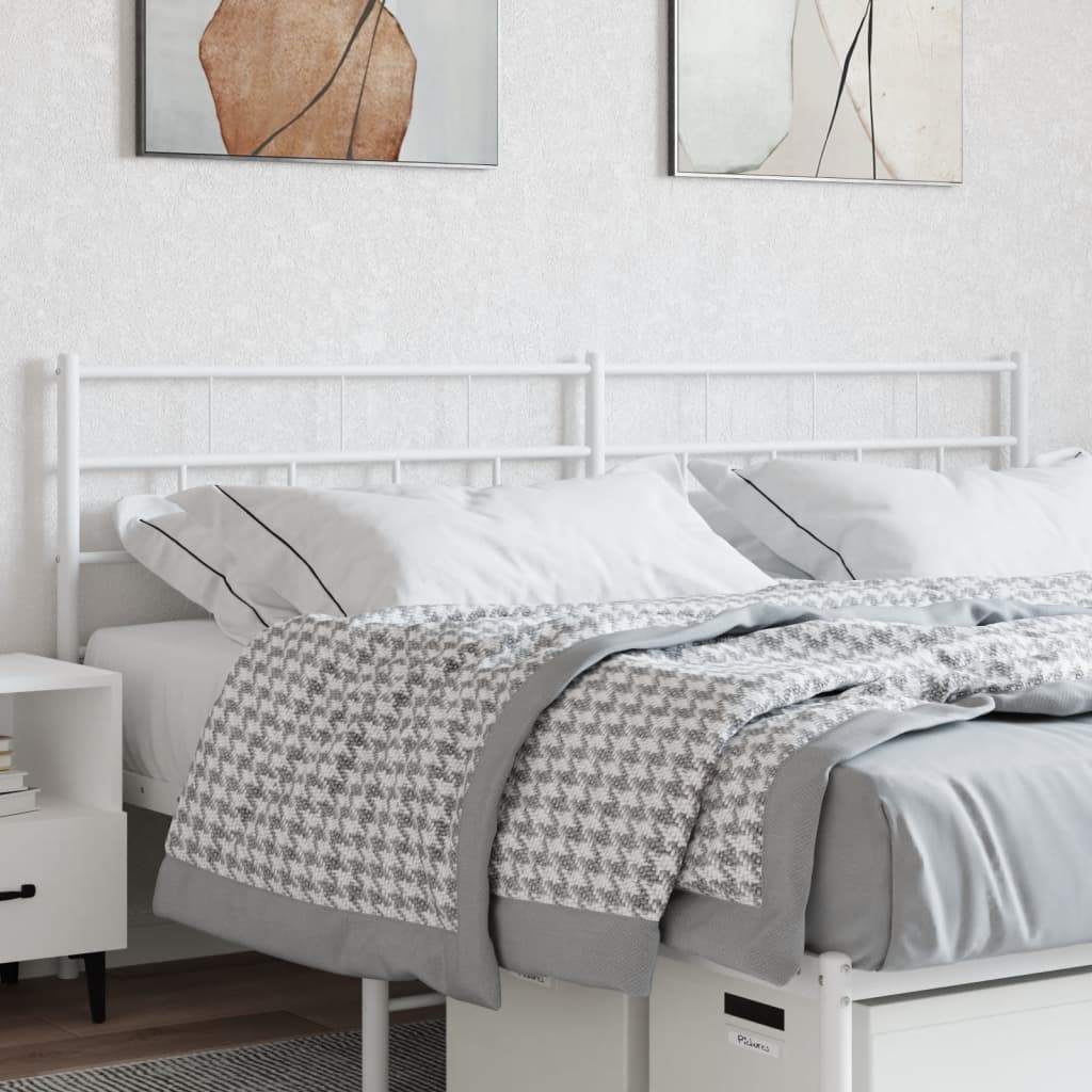 vidaXL Metal Headboard White 70.9"