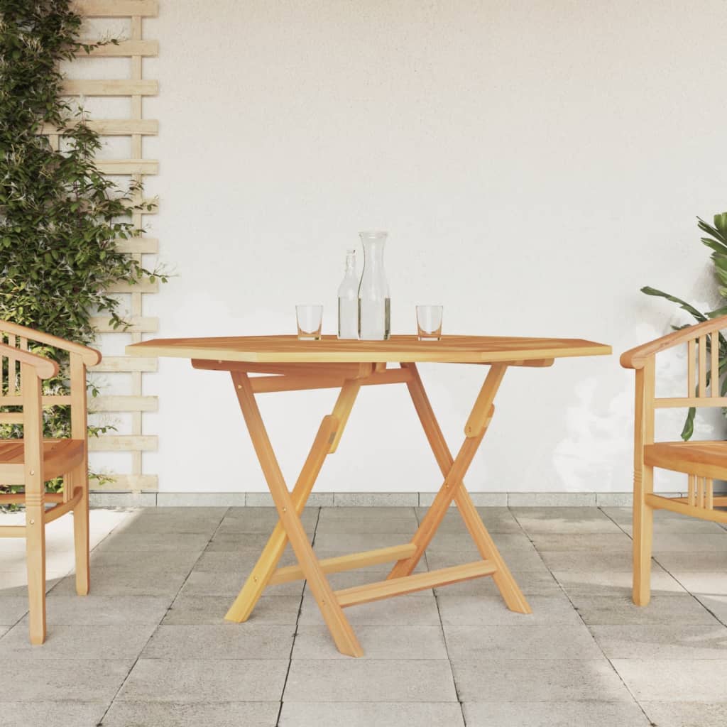 vidaXL Folding Patio Table 47.2"x47.2"x29.5" Solid Wood Teak