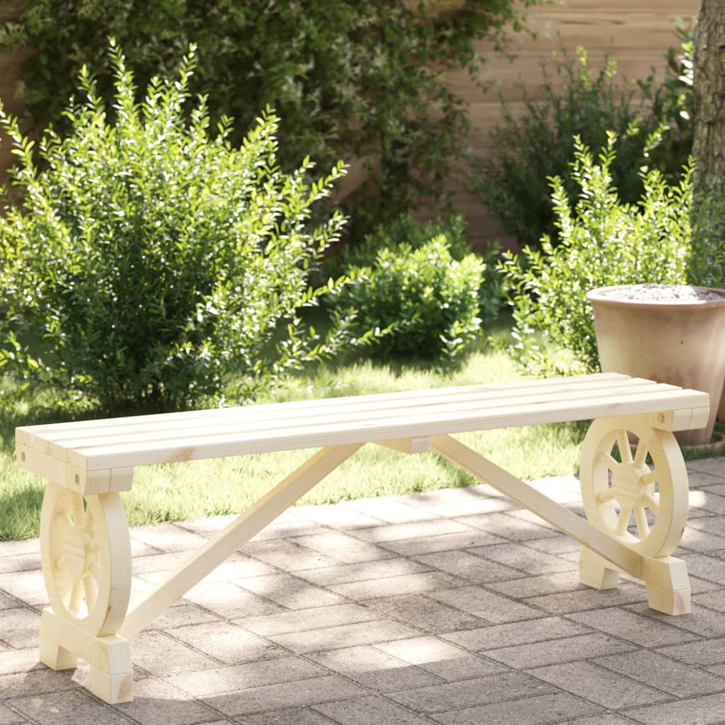 vidaXL Patio Bench 45.3" Solid Wood Fir