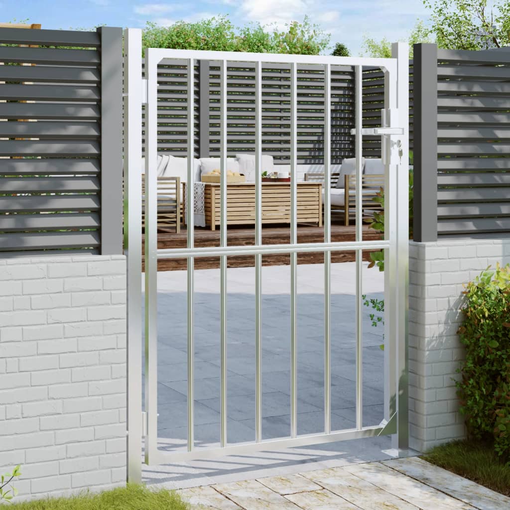 vidaXL Garden Gate 39.4"x59.1" Stainless Steel