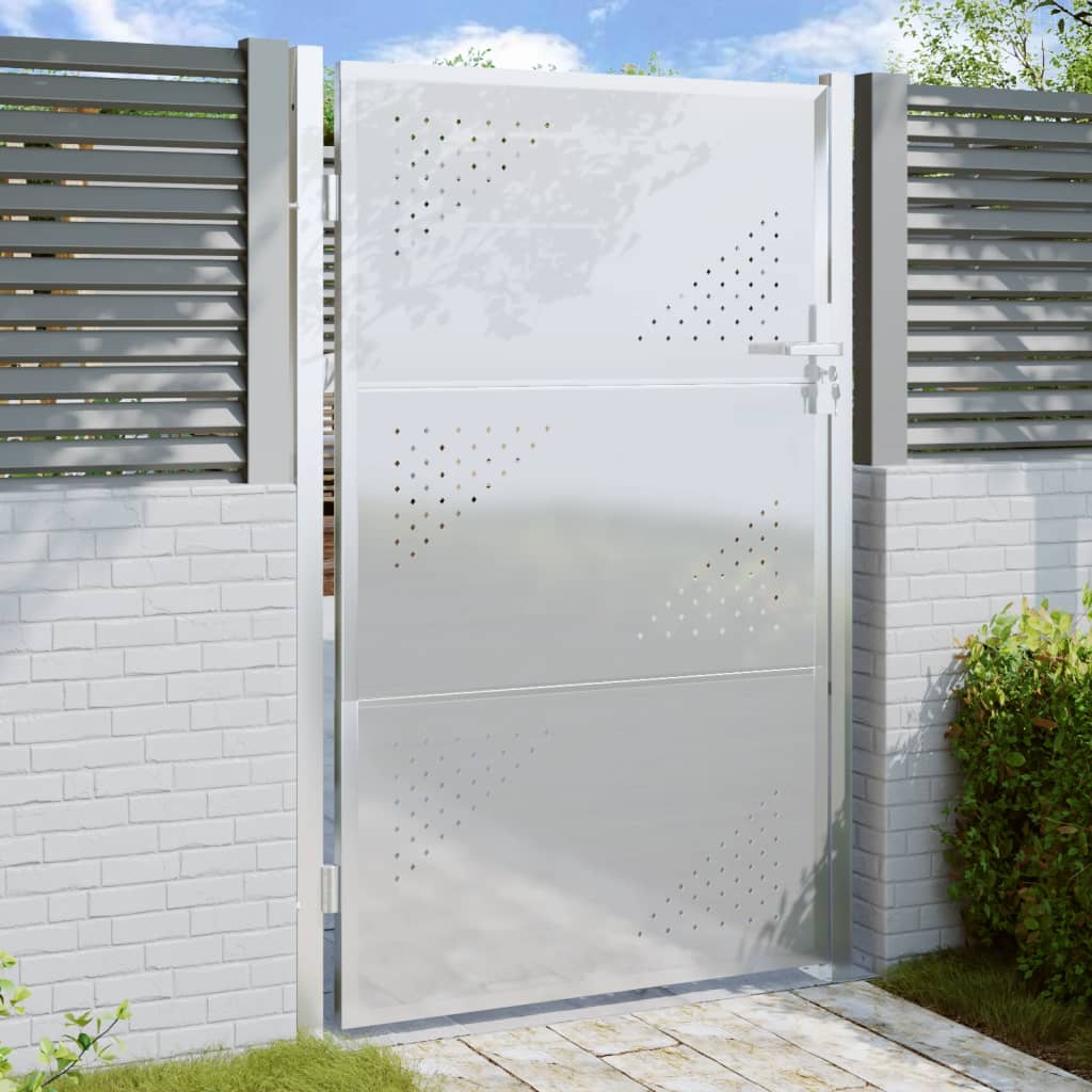 vidaXL Garden Gate 39.4"x49.2" Stainless Steel