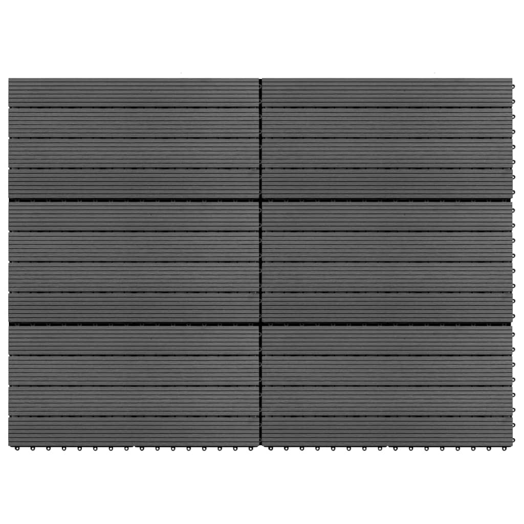 vidaXL WPC Tiles 23.6"x11.8" 6 pcs 10.8ft2 Gray