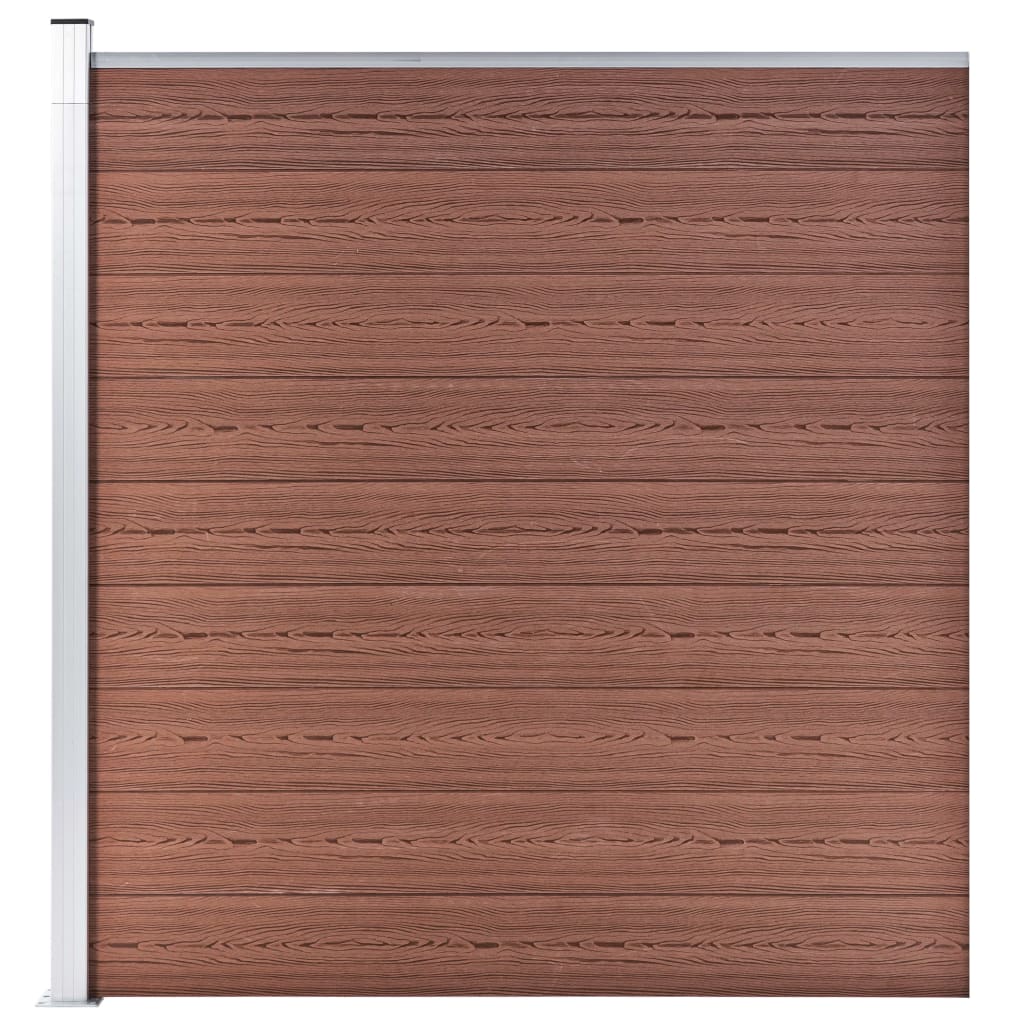 vidaXL Garden Fence WPC 68.9"x73.2" Brown