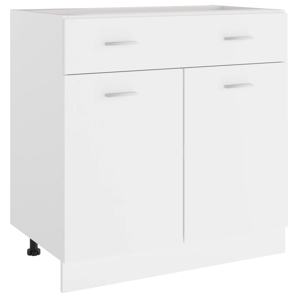 vidaXL Drawer Bottom Cabinet White 31.5"x18.1"x32.1" Engineered Wood